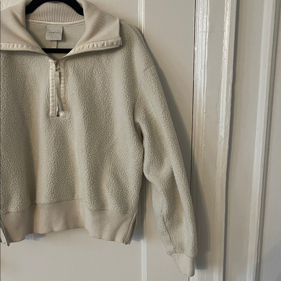 Varley Cream Quarter-Zip Sweatshirt - Picture 7 of 14